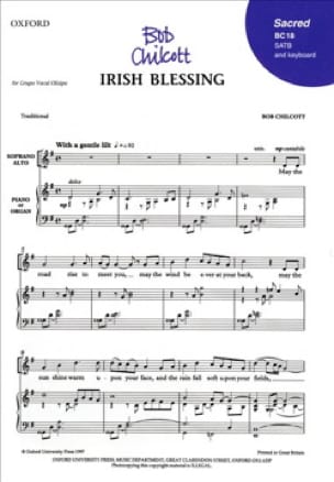 Irish blessing SATB Bob Chilcott Partition Chœur
