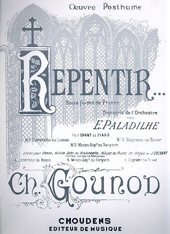 Repentir. Voix Moyenne GOUNOD Partition Mélodies