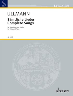 Sämtliche Lieder Viktor Ullmann Partition Mélodies