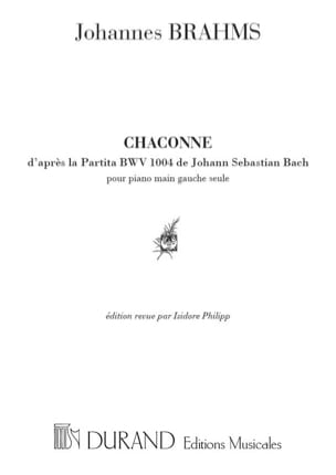 Chaconne. Main Gauche Seule BACH / BRAHMS Partition Piano