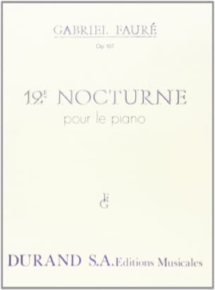 Nocturne N° 12 Opus 107 FAURÉ Partition Piano