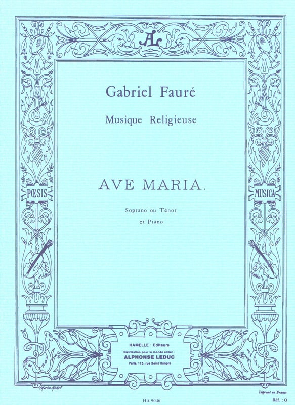 Ave Maria. Voix Haute - FAURÉ - Partition - Mélodies