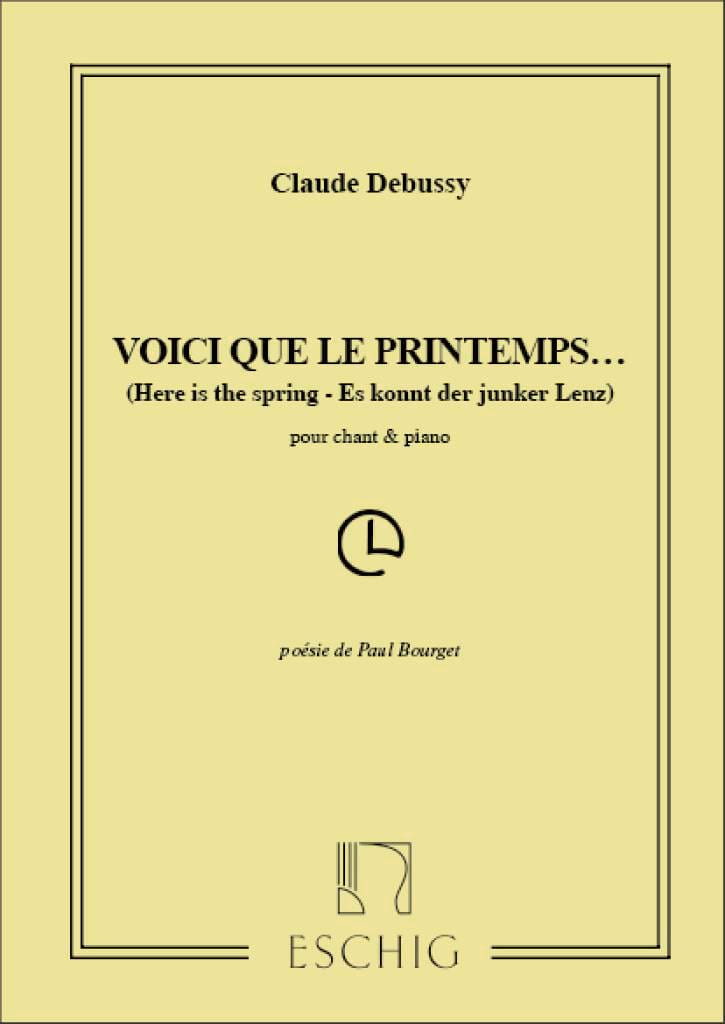 Voici que le Printemps DEBUSSY Partition Mélodies