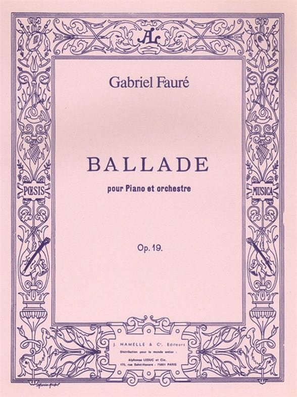 Ballade Opus 19. 2 Pianos - FAURÉ - Partition - Piano
