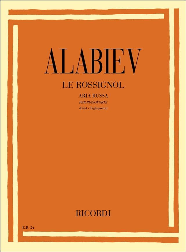 Le Rossignol - Alabiev / Liszt - Partition - Piano
