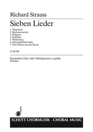 7 Lieder Woo Av 67 Richard Strauss Partition Chœur