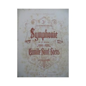 Symphonie 3 Opus 78. 2 Pianos 8 Mains SAINT-SAËNS Partition Piano