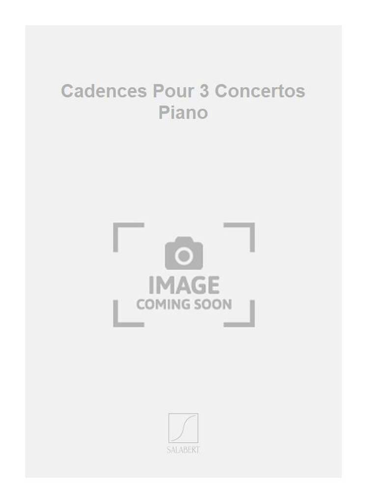 Cadences Pour 3 Concertos CASADESUS Partition Piano