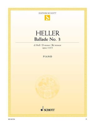 Ballade N° 3 En Ré Mineur Op. 115-3 Stephen Heller Partition Piano