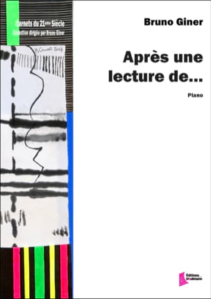 Après une lecture... Bruno Giner Partition Piano
