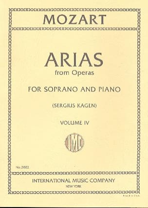 40 Arias from Operas Soprano Volume 4 MOZART Partition Opéras