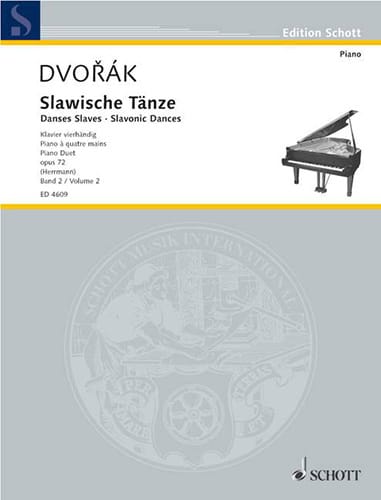 Danses Slaves 4 Mains Opus 72 Volume 2 - DVORAK - Partition - Piano