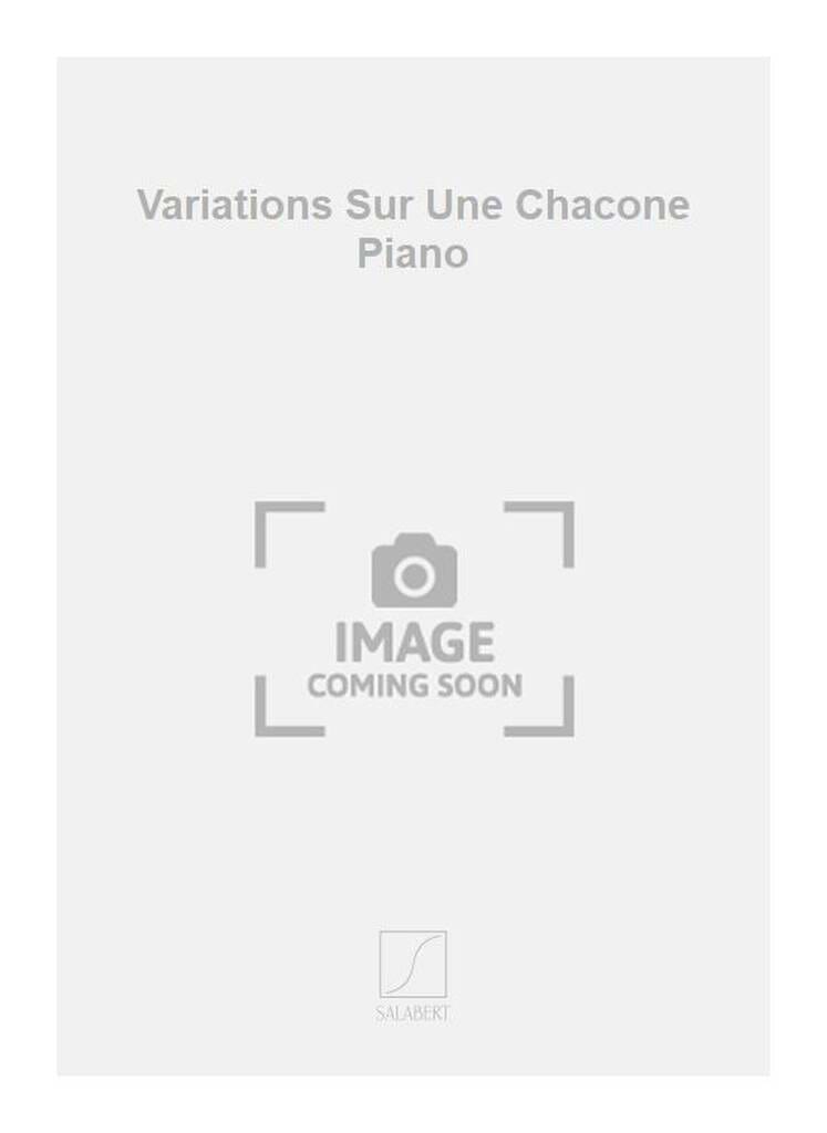 Variations sur une Chaconne Alfredo Casella Partition Piano