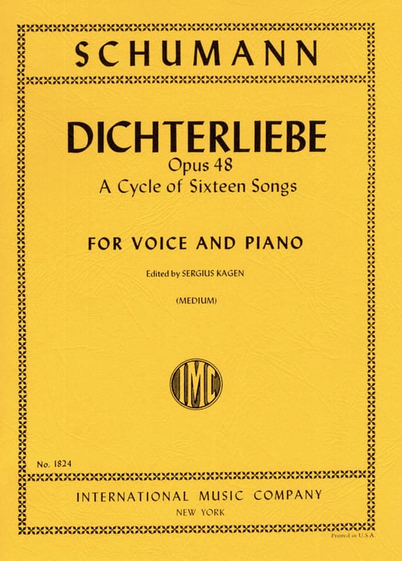 Dichterliebe Opus 48. Voix Moyenne SCHUMANN Partition Mélodies
