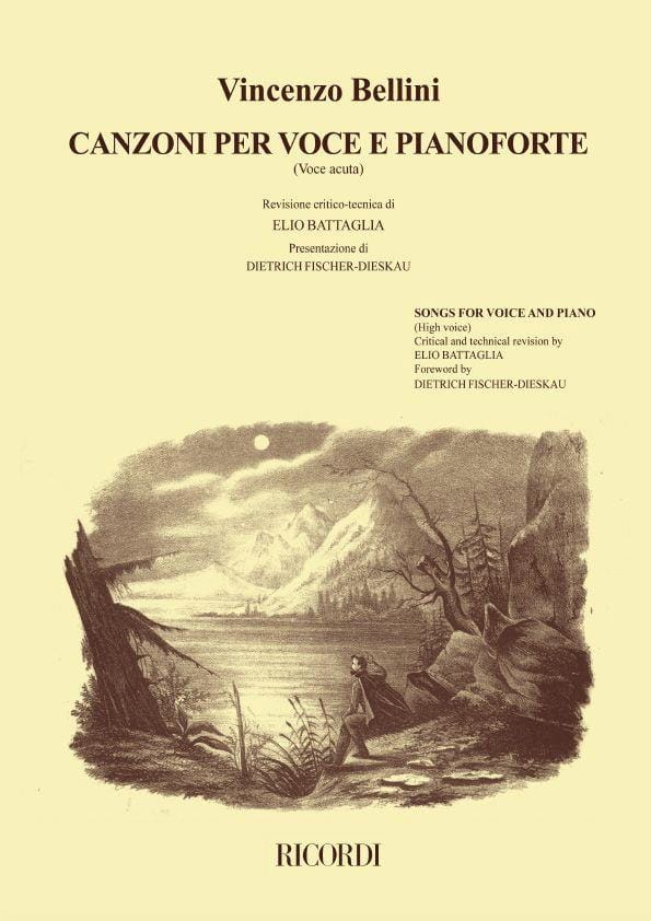 Canzoni Per Voce et Pianoforte Voix Haute Volume 1 - BELLINI