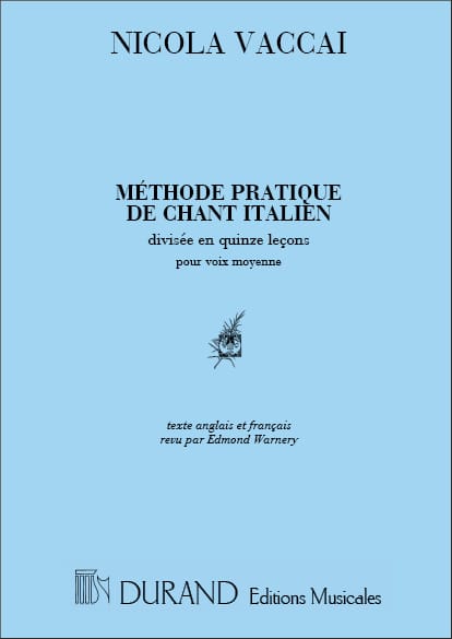 Méthode Pratique de chant italien - Voix Moyenne - Nicola Vaccai