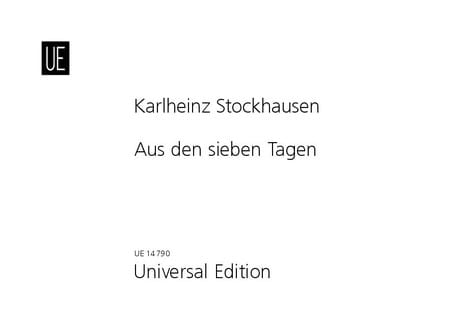 Aus Den 7 Tagen STOCKHAUSEN Partition