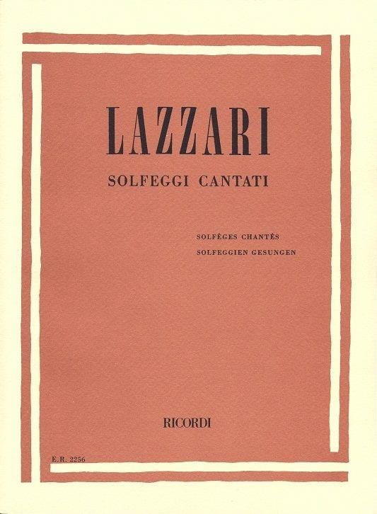Solfeggi Cantanti Sylvio Lazzari Partition Pédagogie