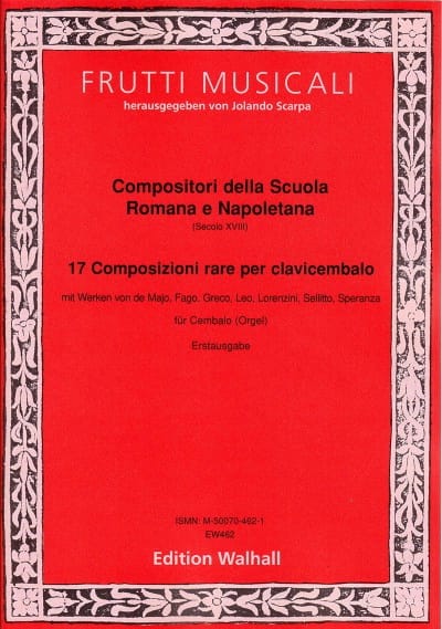 17 Compositions Rares pour le Clavecin Partition Clavecin