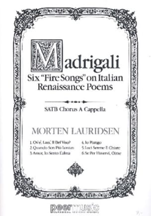 Madrigali Morten Lauridsen Partition Chœur