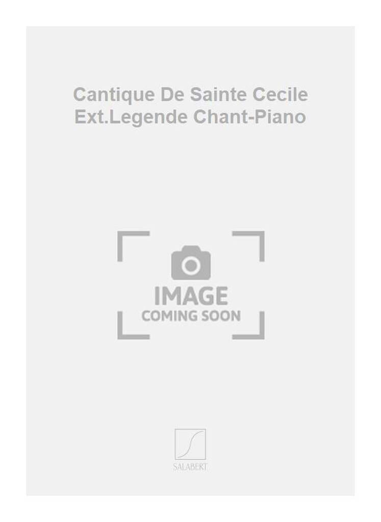 Cantique de Sainte Cécile A la Vierge Immaculée - CHAUSSON - Partition