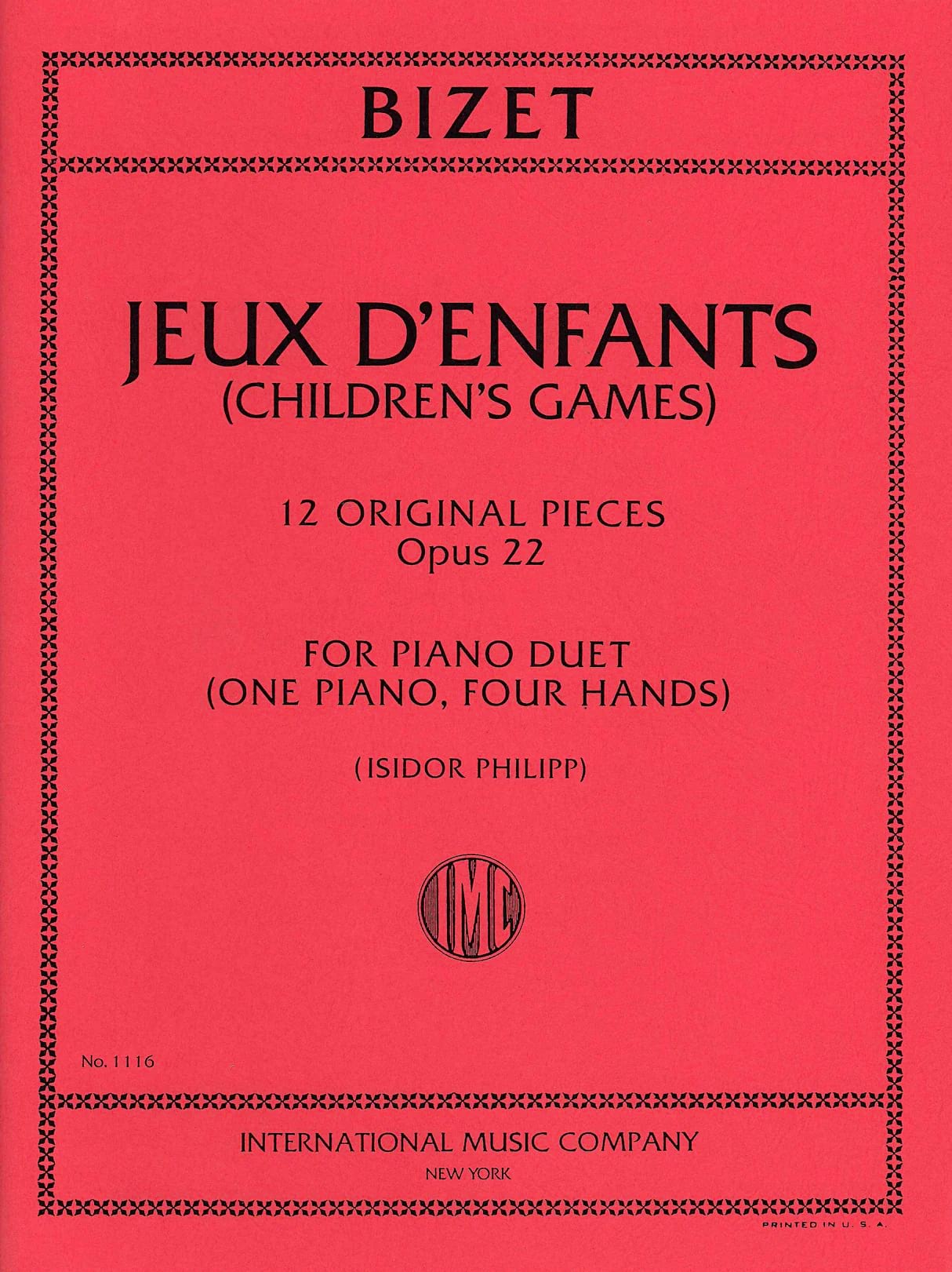 Jeux D'enfants - BIZET - Partition - Piano