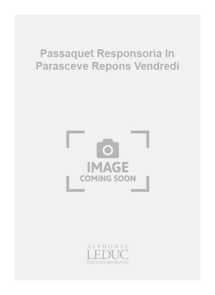 Responsoria In Parasceve HAYDN Partition Chœur