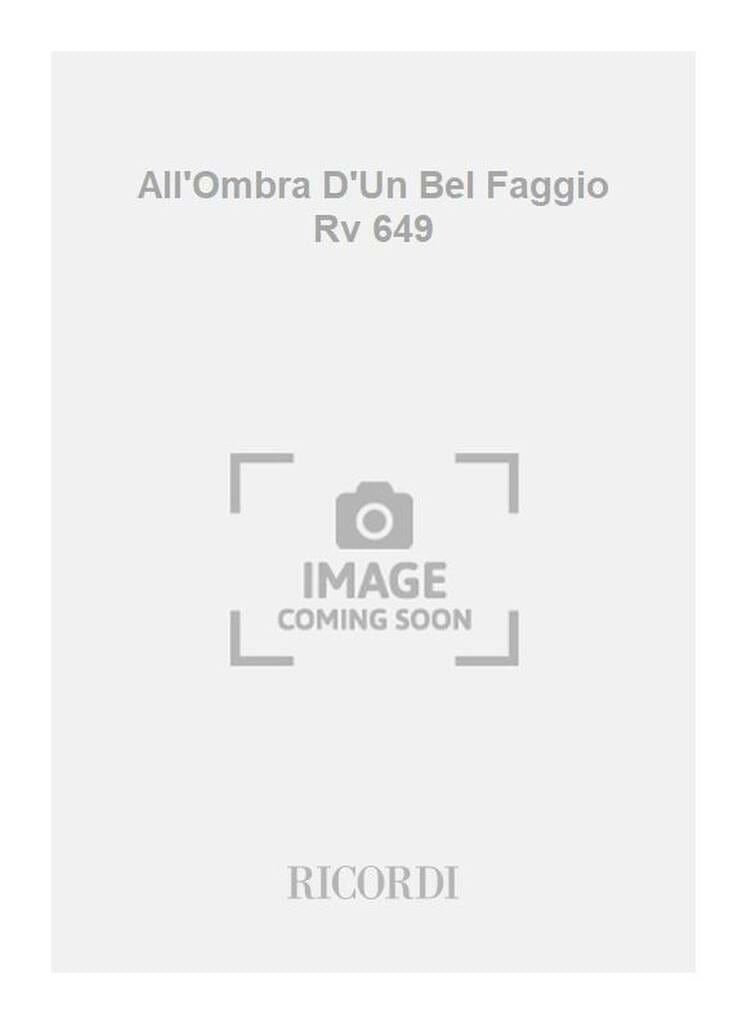 All' Ombra D'un Bel Faggio. RV 649 VIVALDI Partition MĂ©lodies