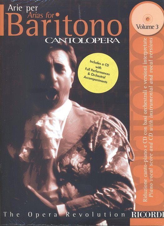 Arie Per Baritono Volume 3 Partition Opéras