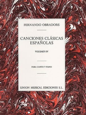 Canciones Clasicas Españolas Volume 4 - Fernando Obradors - Partition