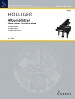 Albumblätter Heinz Holliger Partition Piano