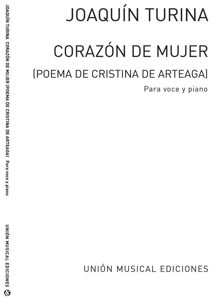Turina: Corazon De Mujer for Voice and Piano TURINA Partition