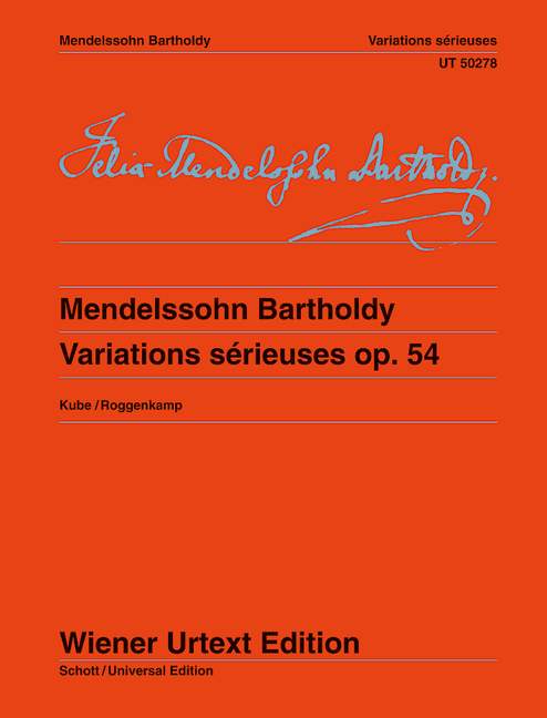 Variations sérieuses op. 54 - Bartholdy Felix Mendelssohn - Partition