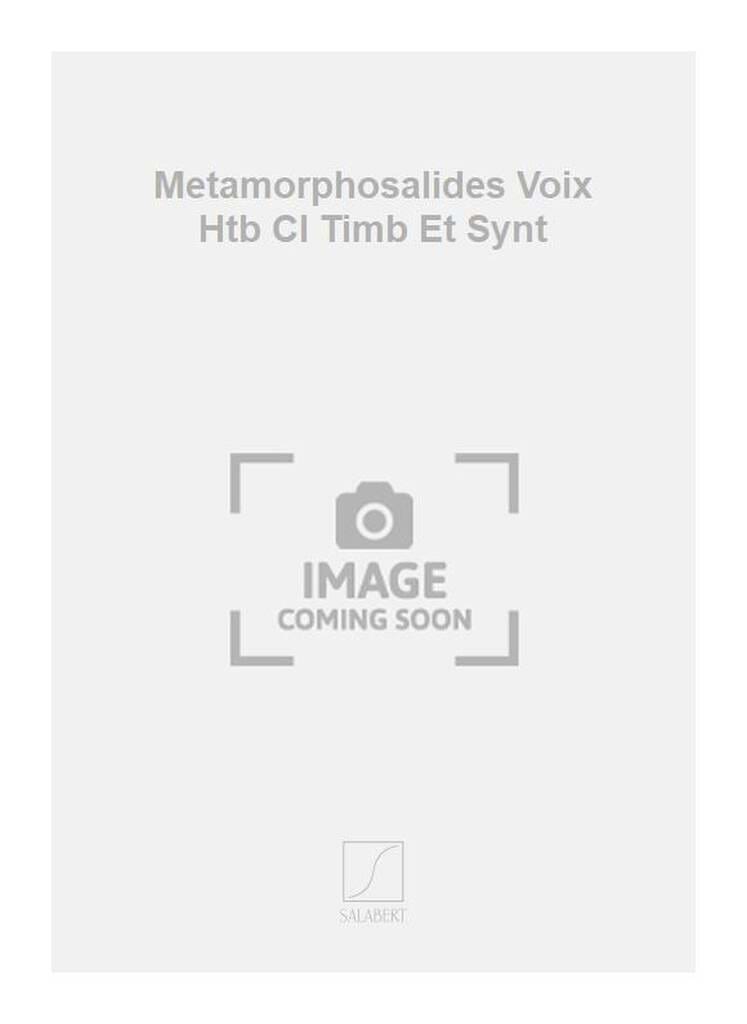 Métamorphosalides Laurent Cuniot Partition Pour enfants