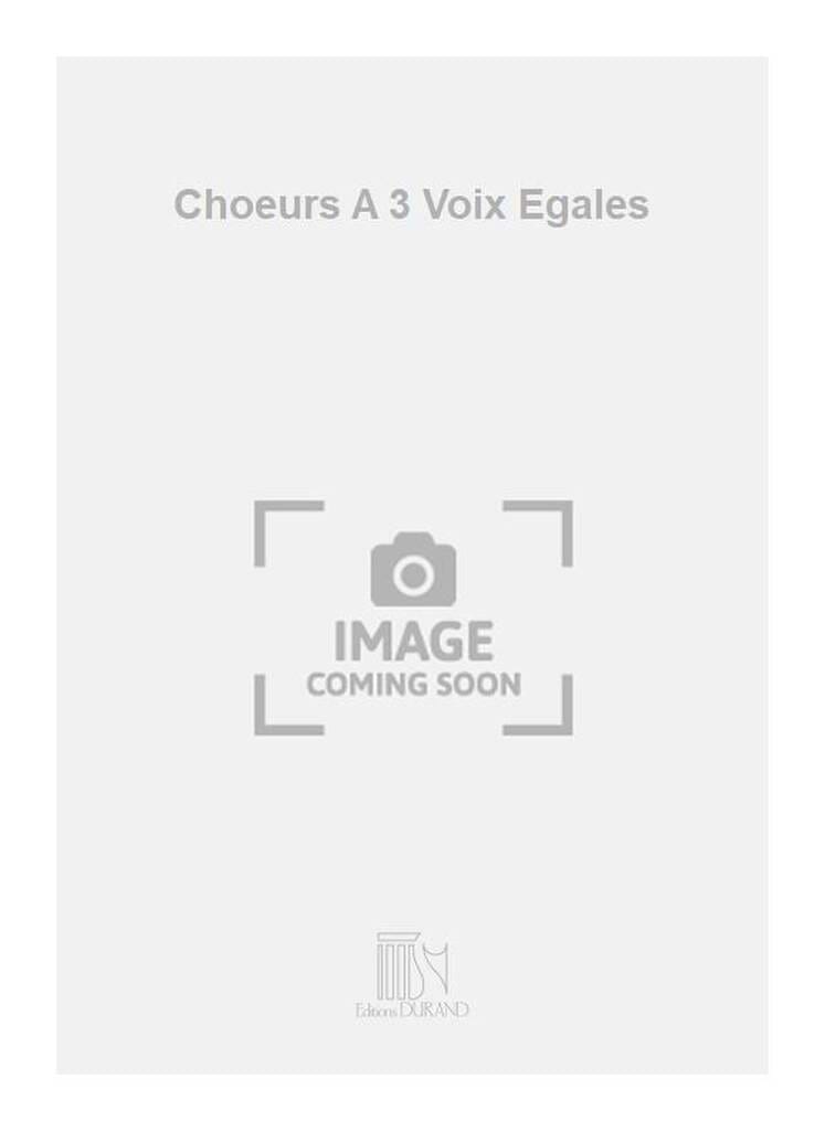 Choeurs à 3 Voix Egales Georges Favre Partition Chœur