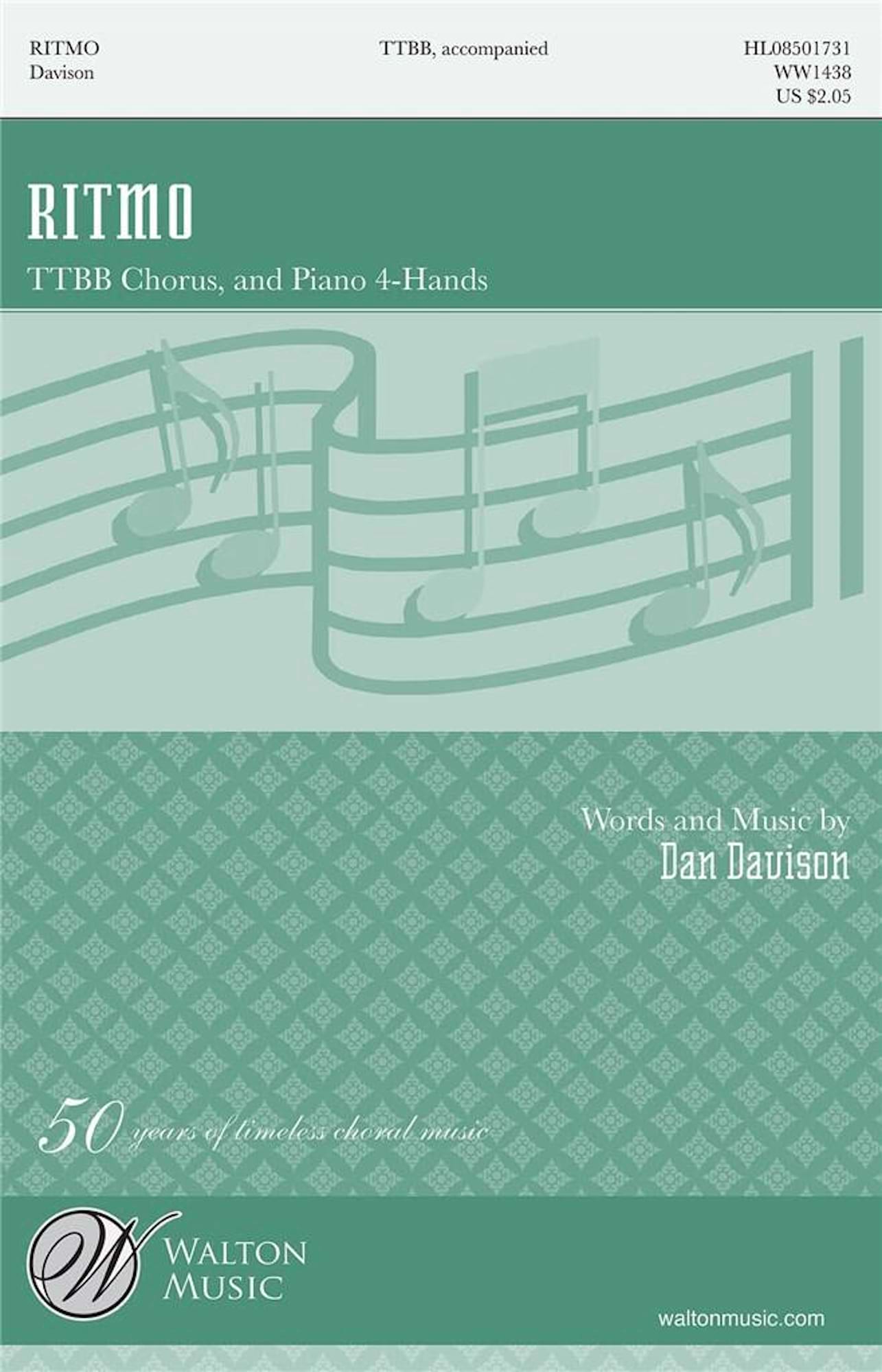 Ritmo - TTBB + piano Davison Dan Partition