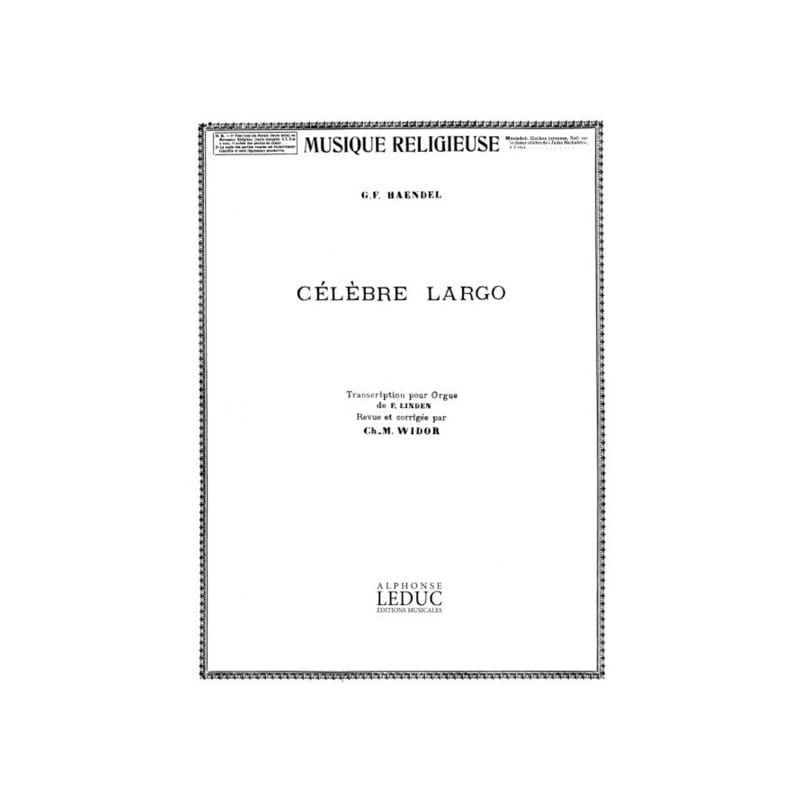 Célèbre Largo HAENDEL Partition Orgue