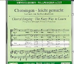 Die Erste Walpurgisnacht Opus 60 Cd Basse MENDELSSOHN Partition Chœur