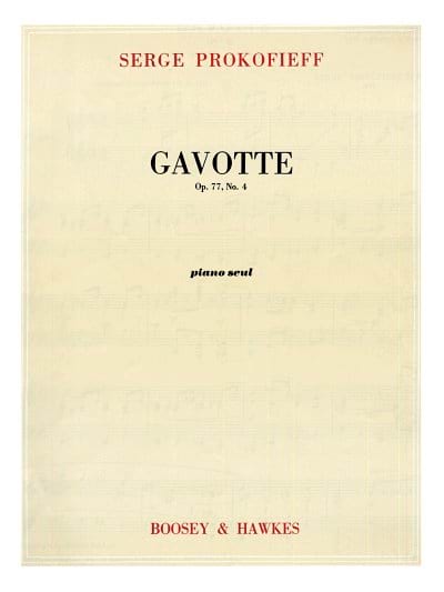 Gavotte Op. 77- 4 PROKOFIEV Partition Piano