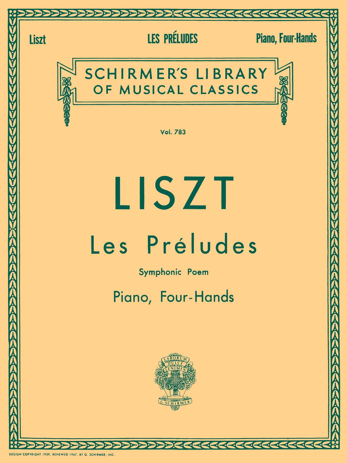 Les Préludes. 4 Mains - LISZT - Partition - Piano