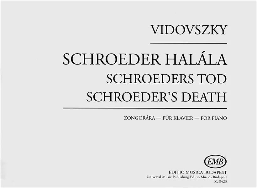 Schroeder Halala Laszlo Vidovskzky Partition Piano