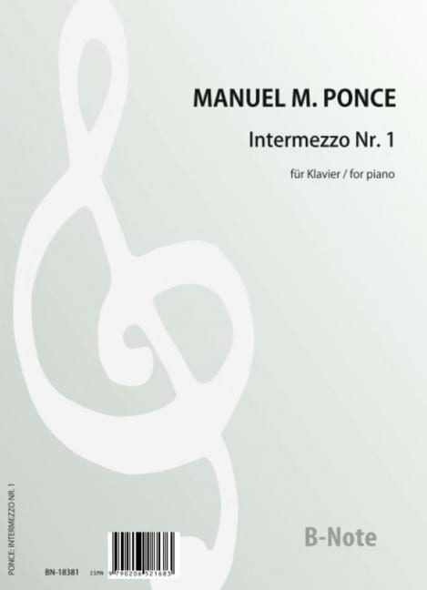 Intermezzo Nr. 1 Manuel Ponce Partition Piano