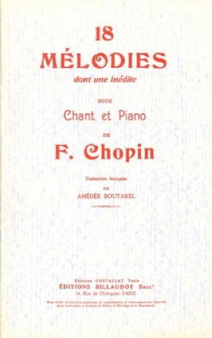 18 Mélodies CHOPIN Partition Mélodies