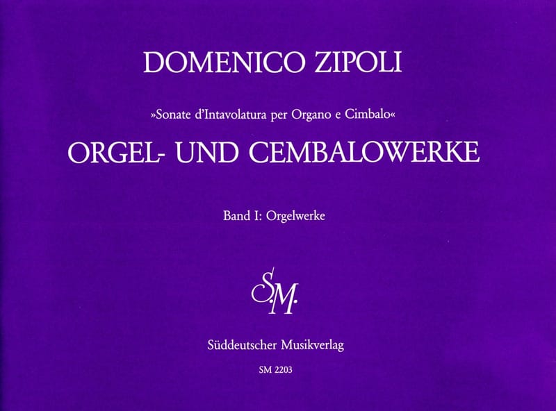 Orgelwerke Volume 1 Domenico Zipoli Partition Orgue