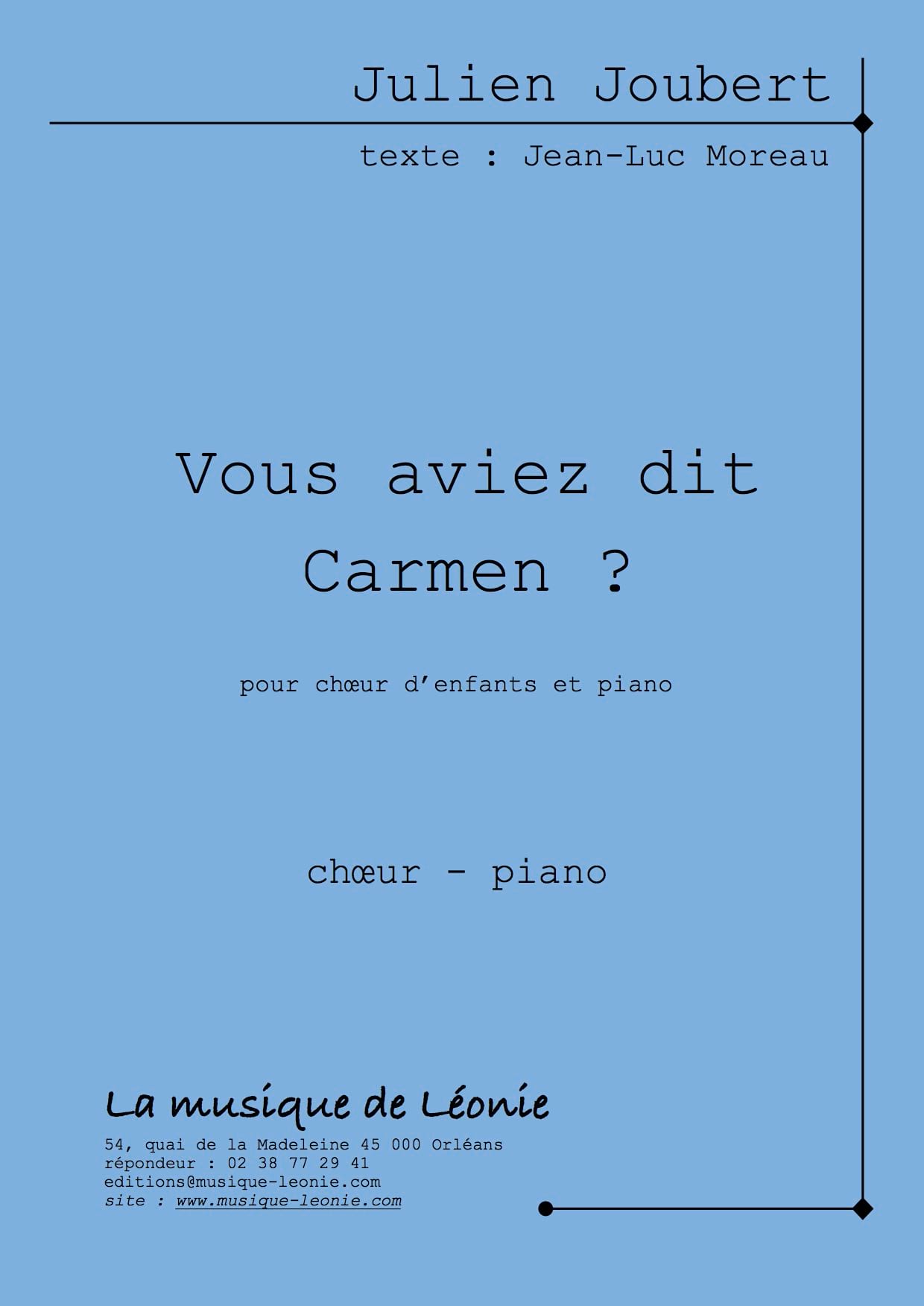 Vous aviez dit Carmen? Julien Joubert Partition
