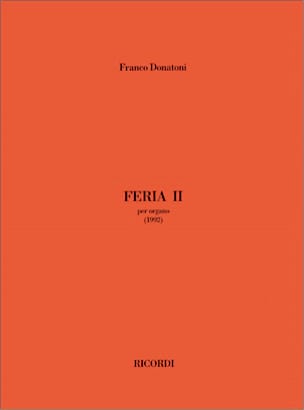 Feria II Franco Donatoni Partition Orgue
