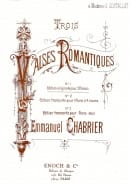 3 Valses Romantiques. 2 Pianos CHABRIER Partition Piano