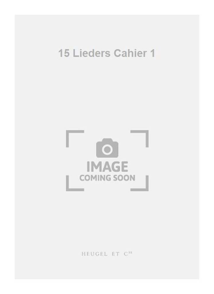 15 Lieders Volume 1 Hugo Wolf Partition Mélodies
