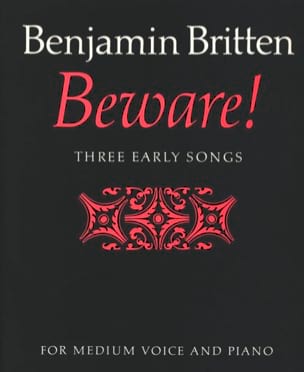 Beware ! BRITTEN Partition Mélodies