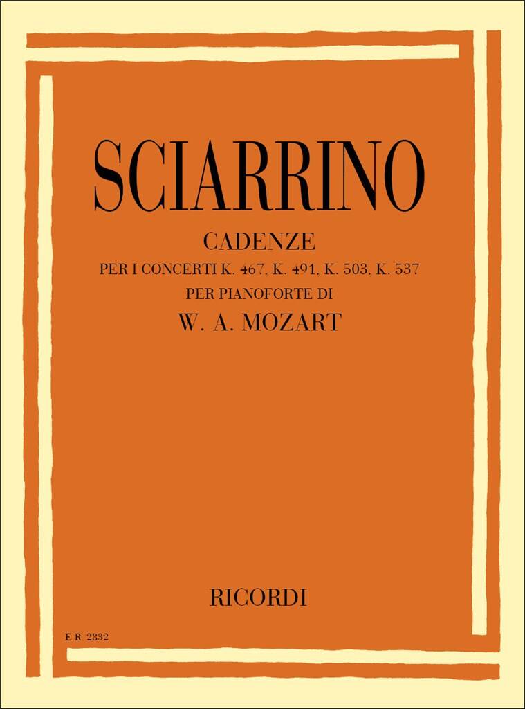 Cadences de Concertos de Mozart Salvatore Sciarrino Partition